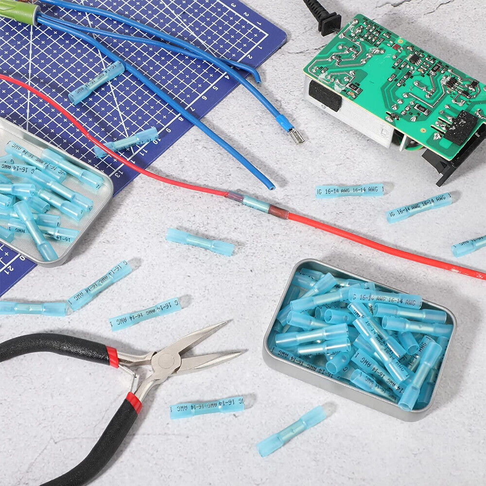 Waterproof Heat Shrink Wire Splice Crimp Connectors Butt Terminals Kit