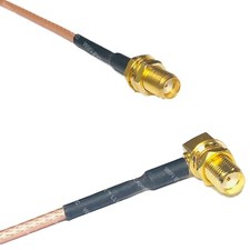 RG316 SMA FEMALE to SMA FEMALE ANGLE RF Cable Rapid-SHIP LOT