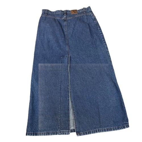 Vintage Rockies Jeansrock Gr. 17 blau lang Rückenschlitz Cowgirl Western Komfort - Bild 5 von 8