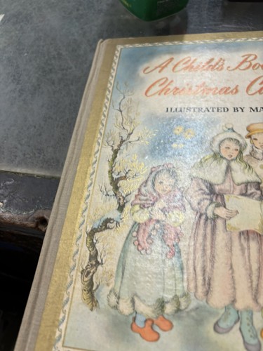 A CHILD'S BOOK OF CHRISTMAS CAROLS 1942 1ST EDITION HC, ILLUSTRATED BY MASHA - Foto 7 di 19