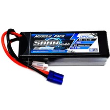 NHX Muscle Pack 3S 11.1V 5000mAh 50C Hard Case Lipo Battery w/ EC5 Connector