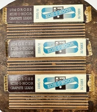 Vintage (16) L&C Hardtmuth Inc. Koh-I-Noor Graphite Leads 2200/H With Boxes