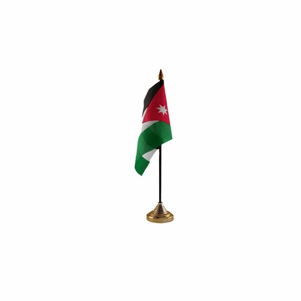 Jordan Table Desk Flag 10 x 15 cm National Country Hand Asia