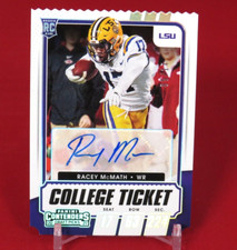 Racey McMath Ticket Stub /17 AUTO RC College Ticket 2021 Contenders Draft Picks
