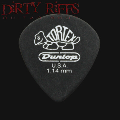 Dunlop Tortex Pitch Black Jazz 1,14 mm Gitarren-Plektren Gitarrenplektren in Packungen mit 1 - 36