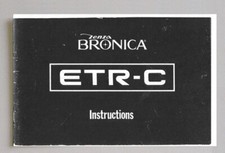 Zenza Bronica ETR-C Instruction Manual Reprint
