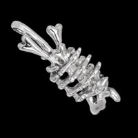 Edelstahl- AnhäNger Knochen- Hand Totenkopf Skull Gothic Punk