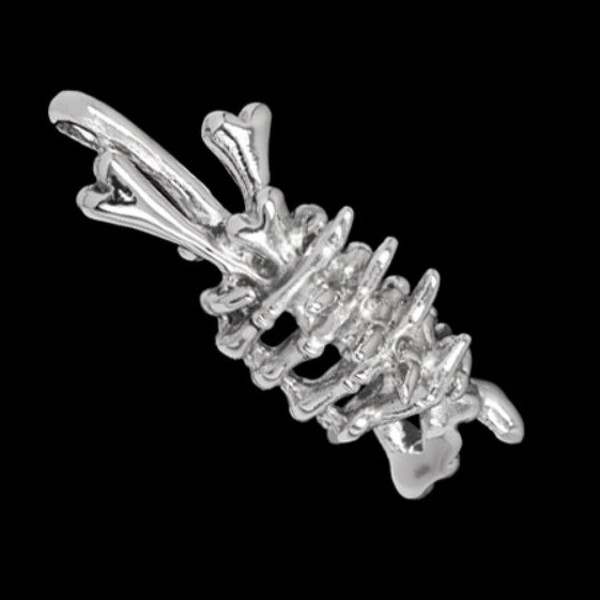 Edelstahl- AnhäNger Knochen- Hand Totenkopf Skull Gothic Punk-image