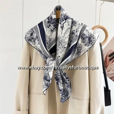 Sallys Boutique 14 Momme Twill Silk Wrap Scarf Jungle Print Square Shawl 90cm