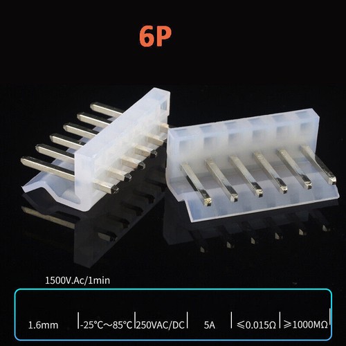 CH 3.96mm Plug Socket CrimpsConnector Straight/Curvd 2P 3P 4P 5P 6P 7P 8P 10P - Picture 14 of 32