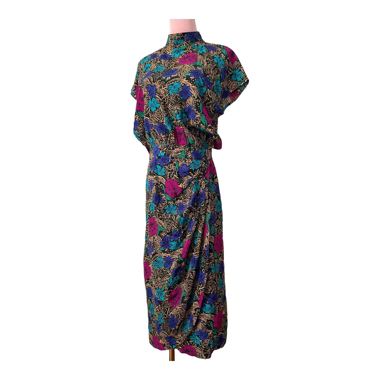 Rockabilly Multi-Color 100% Silk Vintage Dresses for Women
