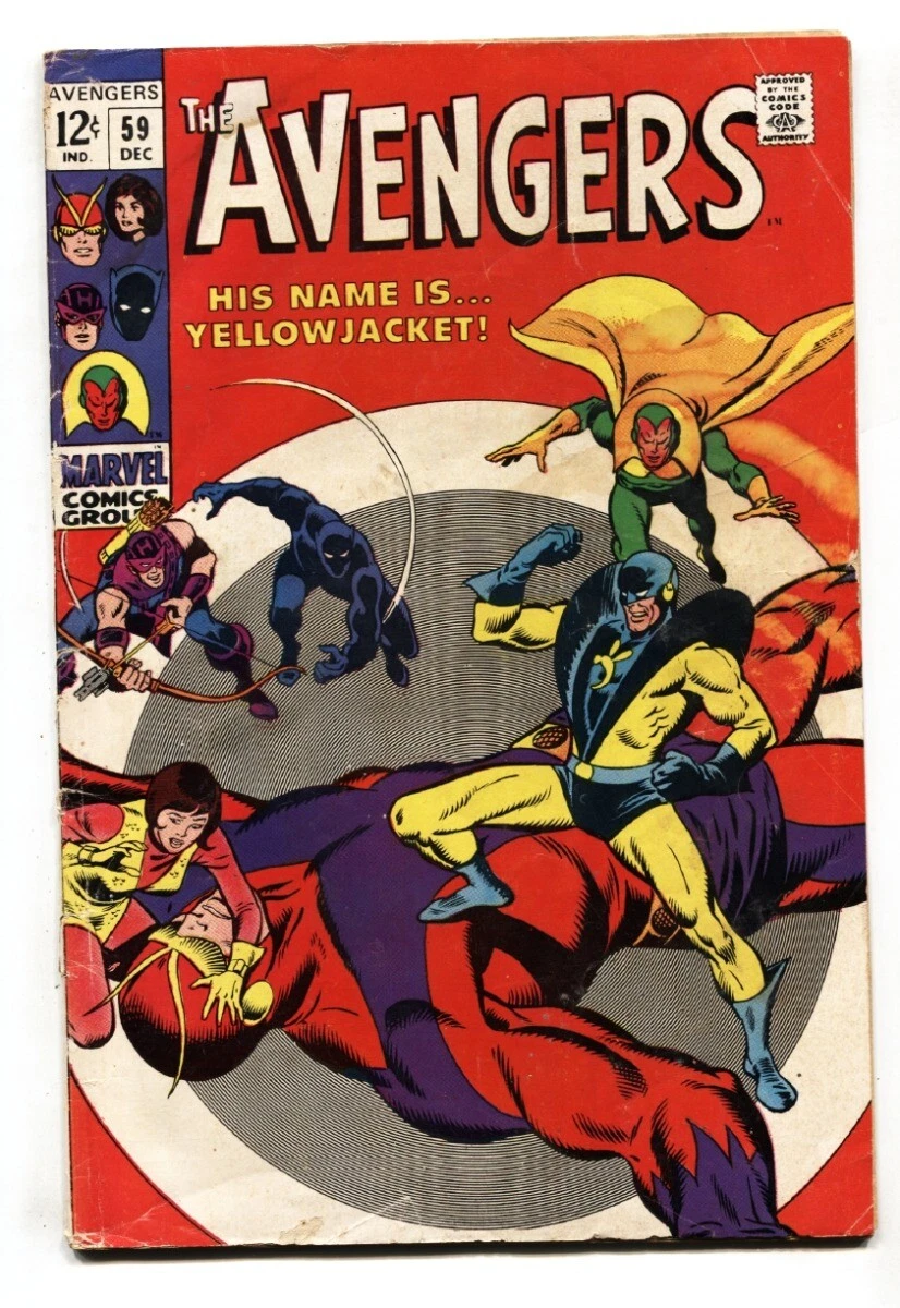 Avengers 59 1968 1st YELLOWJACKET Marvel comic book eBay