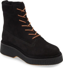  550 - Rag  Bone Sloane Suede Lace-Up Boot in Black Size 6.5
