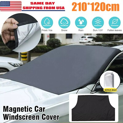 #ad Magnetic Car Windshield Sun Cover Winter Ice Frost Guard Sun Sunshade Protector $12.95