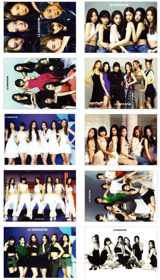 LE SSERAFIM Photo Poster [10P Pack] (A4 Size) K-POP 2207-000 | eBay