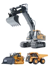 1:20 Excavator Bulldozer RC Dump Truck with Light Sound Programmable Kids Toy