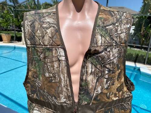 Game Winner Vest Size XL/2XL Hunting Camo Green Brown Game Pocket - Picture 2 of 7