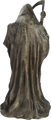 12" Tall Grim Reaper Statue - Lightweight Outdoor Tombstone for Spooky Displays - Picture 5 of 8