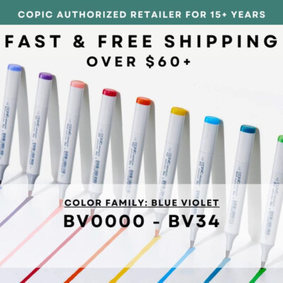 BV0000 - BV34* COPIC Sketch Marker Blue Violet- U.S. Authorized Retailer