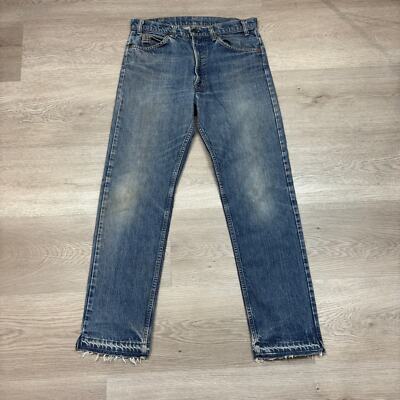 Vintage 80s Levi's 505 Orange Tab Regular Fit Straight Raw Hem