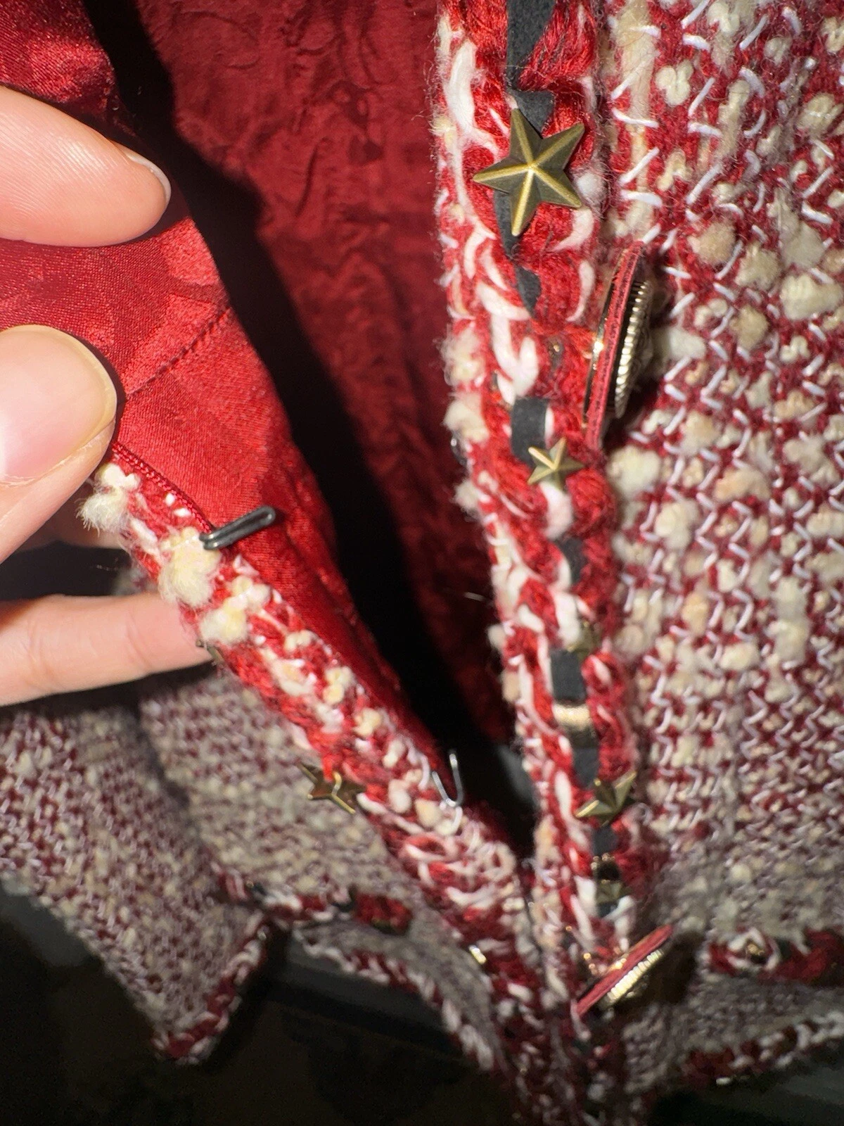 RARA giacca tweed lana senza colletto collezione Chanel Dallas autunno 2014