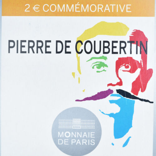 [#1065446] France, 2 Euro, Pierre de Coubertin, 2013, Monnaie de Paris, BE, FDC - 第 1/2 張圖片