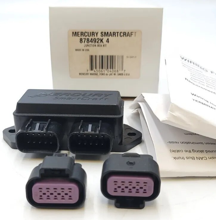 マリモ Mercury Marine Smartcraft 4 Port Junction Box Kit 878492k4 J