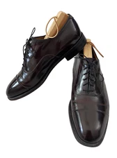 Johnston & Murphy Mens Melton Oxford Dress Shoes Burgundy Cap Toe Lace Up Office