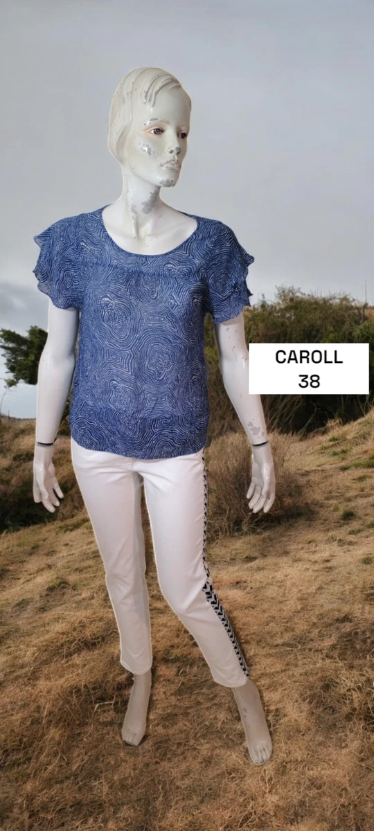 Top Maille Sans Manches Caroll Taille 38, Couleur Brique, Décolleté V, été
