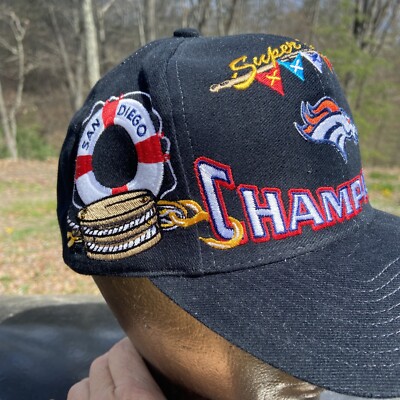 Denver Broncos Super Bowl XXXII Champions 1998 Hat SnapBack Logo