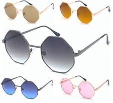 Vintage Octagon Sunglasses Retro Style Hexagon Hippy Festival Fashion gift UV400