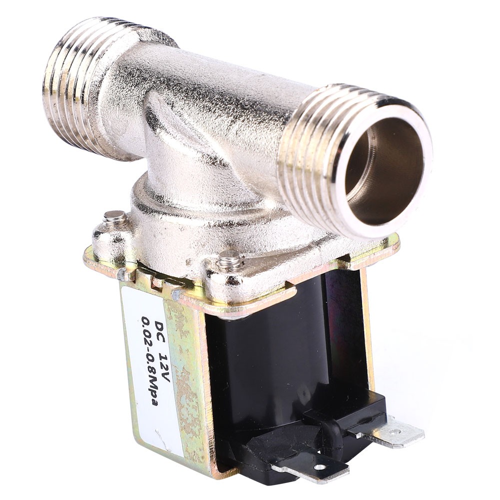 DC12V G1/2 NC Brass Electric Solenoid Valve Normally Closed Water Inlet Valve