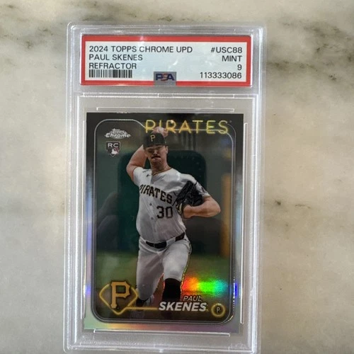 2024 Tops Chrome Update Paul Skenes USC88 Refractor PSA 9