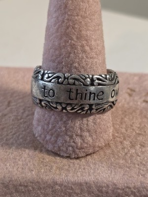 Sz 8 To Thine Own Self Be True Sterling Ring