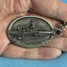 U.S.S. Ronald Reagan CVN-76 Souvenir Pewter Keychain Key Ring #58160