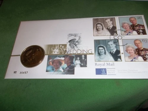 Great Britain 1997 Queens Golden Wedding £5 Coin Cover