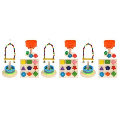  3 Pack Spielzeug Für Sittiche Klemmbausteine Vogel Haustiervogelspielzeug