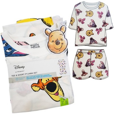 Primark Disney Winnie Puuh Pyjama Set Schlafanzug Nachtwäsche T-Shirt Shorts UK12-14