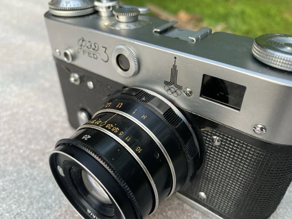 Cámara fotográfica FED-3 telémetro soviético 35 mm + lente Industar-61 L/D 53 mm f/2,8 Foto 3 de 4