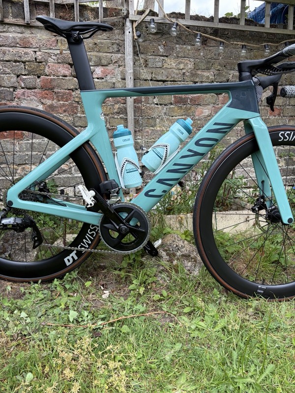 Canyon Aeroad CF SLX 7 Pale Green, 2023 Small, Medium with power meter