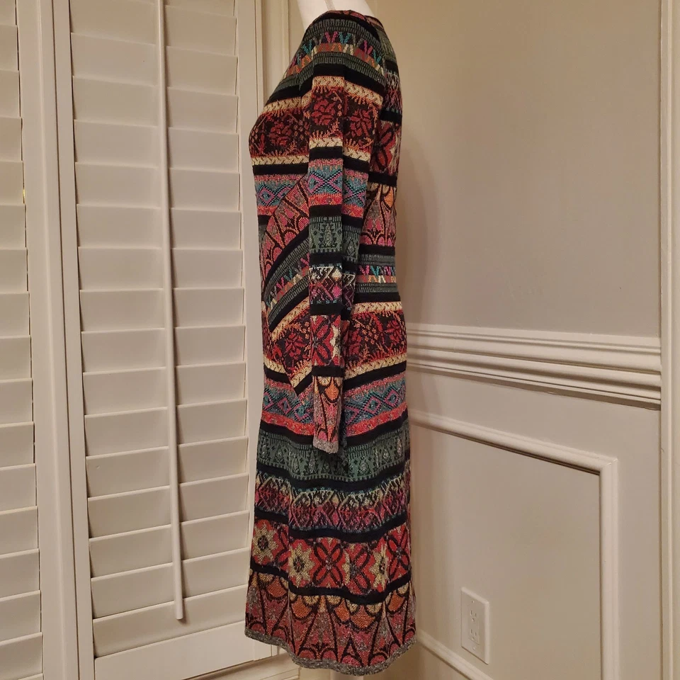Anthropologie CECILIA PRADO Tinhara Multicolor Colorful Lined Sweater Dress M - Image 3 of 4
