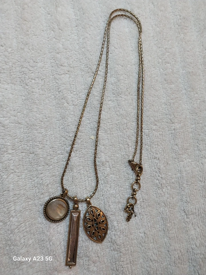 Collar Largo Colgante Tono Dorado LUCKY BRAND VINTAGE 29"-31" Foto 3 de 4