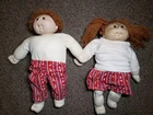 2 Cabbage Patch Kids Dolls Twins Redheads Hair Vintage