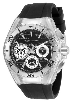 TechnoMarine Women's TM-118129 Cruise California 40mm Silver Black Dial & Strap
