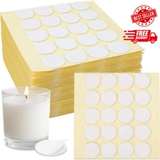 RAINFLOW 720 Pcs Wick Stickers for Candle Making - Double Sided Candle Wick Stic