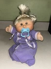 Cabbage Patch Kids 2004 Play Along Baby Doll Purple Sleeper Outfit Pacifier
