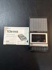 Vintage Sony Cassette Corder Recorder TCM-848 Works. No Power Cable