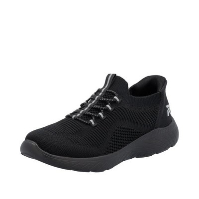 RIEKER Sport Damen Sneaker Slipper schwarz M5066-00 Gummizug leicht READY2GO