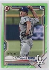2021 Bowman Prospects Neon Green Border 198/399 Hyun-il Choi #BP-130 7p1