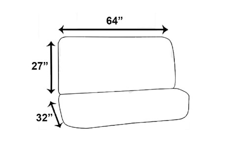 New Black Scottdale Universal FULL SIZE Truck Seat Cover Bench 2 PC - Picture 4 of 4